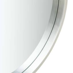 Berkfield Home Wall Mirror with Strap 40 cm Silver - thumbnail 4