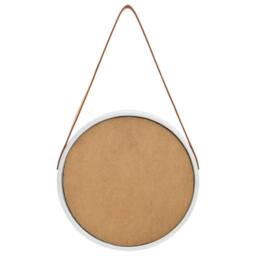 Berkfield Home Wall Mirror with Strap 40 cm Silver - thumbnail 5