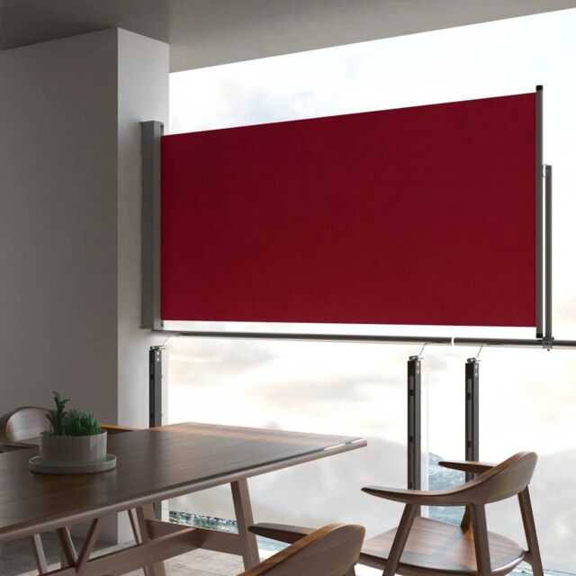 Berkfield Home Patio Retractable Side Awning 120x300 cm Red - image 1