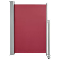 Berkfield Home Patio Retractable Side Awning 120x300 cm Red - thumbnail 2