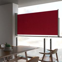 Berkfield Home Patio Retractable Side Awning 120x300 cm Red - thumbnail 1