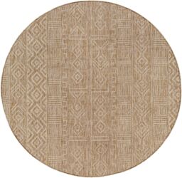 Livabliss Eagean-Global Brown Beige Cream In- & Outdoor Rug - Size: 160 cm diameter - thumbnail 2
