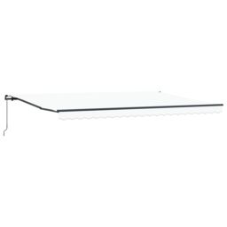 Berkfield Home Manual Retractable Awning White 500x350 cm - thumbnail 5