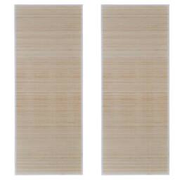 Berkfield Home Rectangular Natural Bamboo Rugs 2 pcs 120x180 cm in Beige - Size: 100 cm diameter - thumbnail 1