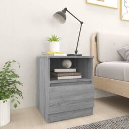 Berkfield Home Decorative Bedside Cabinets 2 pcs Grey Sonoma 40x40x50 cm Enginee - Size: 40 x 40 x 50 cm - thumbnail 2