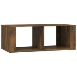 Berkfield Home Coffee Table Smoked Oak 100x50x36 cm Engineered Wood in Brown - Size: 100 x 50 x 36 cm - thumbnail 1