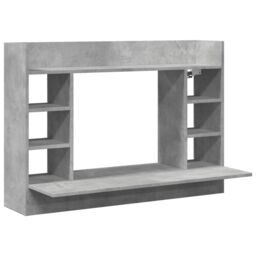 Berkfield Home Wall-Mounted Desk Concrete Grey 105x48x75 cm Engineered Wood - Size: 105 x 48 x 75 cm - thumbnail 2