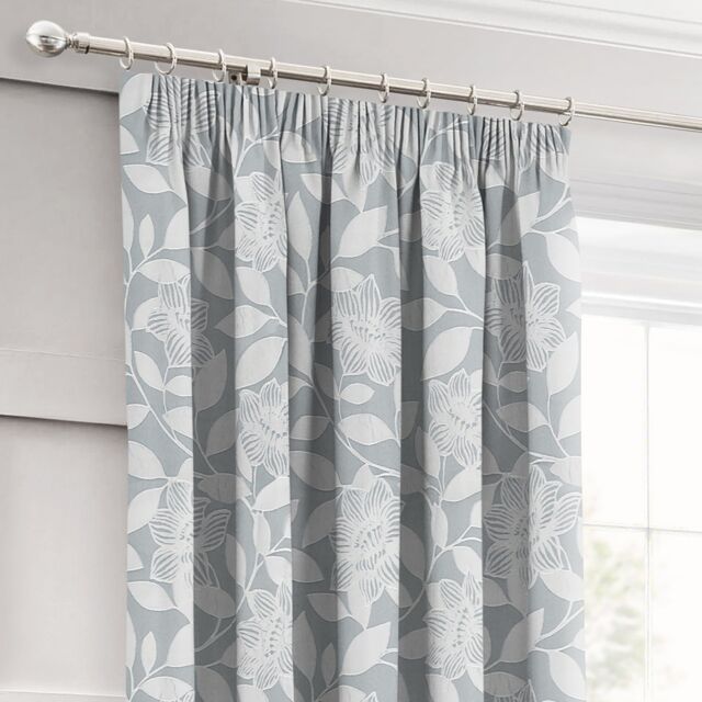 Intimates Serena Pencil Pleat Curtains in Silver - Size: 168 cm width x 137 cm drop
