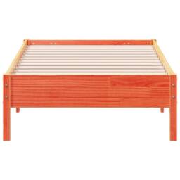 Berkfield Home Bed Frame without Mattress Wax Brown 90x200 cm Solid Wood Pine - thumbnail 4