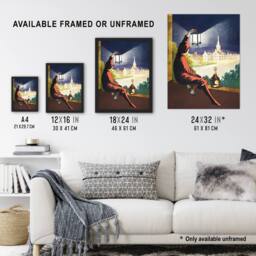 Artery8 Benedictine Wine Advert Vintage Framed Wall Art Print Cappiello - Size: A4 - thumbnail 3