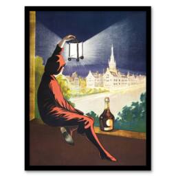 Artery8 Benedictine Wine Advert Vintage Framed Wall Art Print Cappiello - Size: A4 - thumbnail 1