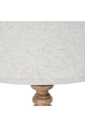 KDMD Seraphia Table Lamp with Edged Linen Shade - Modern & Elegant Lighting in Brown - thumbnail 4