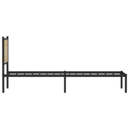 Berkfield Home Metal Bed Frame without Mattress Sonoma Oak 80x200 cm in Brown - thumbnail 6