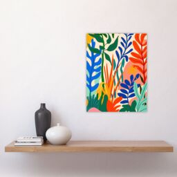 "Artery8 Plant Lover Colourful Botanical Jungle Leaves Wall Art Print - Size: W18"" x H24""" - thumbnail 4