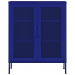Berkfield Home Storage Cabinet Navy Blue 80x35x101.5 cm Steel - thumbnail 3