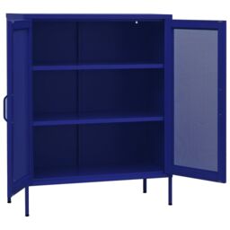 Berkfield Home Storage Cabinet Navy Blue 80x35x101.5 cm Steel - thumbnail 4