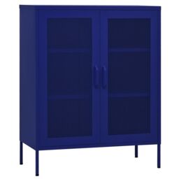 Berkfield Home Storage Cabinet Navy Blue 80x35x101.5 cm Steel - thumbnail 2