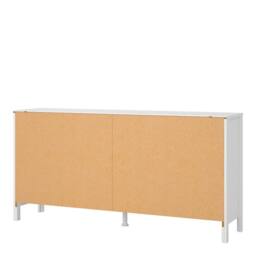 Wyld Haus Gossmere White Wooden Double Dresser 8 Drawers with Silver Handles - thumbnail 5
