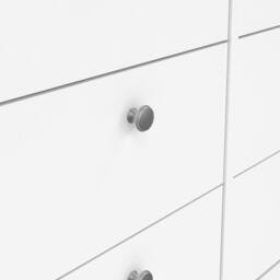 Wyld Haus Gossmere White Wooden Double Dresser 8 Drawers with Silver Handles - thumbnail 8