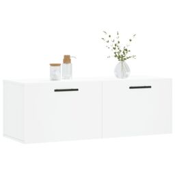 Berkfield Home Wall Cabinet White 100x36.5x35 cm Engineered Wood - thumbnail 3
