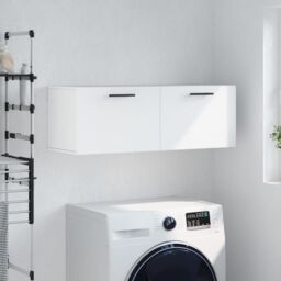 Berkfield Home Wall Cabinet White 100x36.5x35 cm Engineered Wood - thumbnail 1