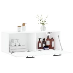 Berkfield Home Wall Cabinet White 100x36.5x35 cm Engineered Wood - thumbnail 4