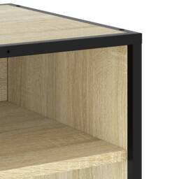 Berkfield Home TV Cabinet Sonoma Oak 120.5x40x46 cm Engineered Wood & Metal in Light Brown - thumbnail 7