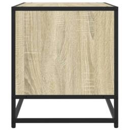 Berkfield Home TV Cabinet Sonoma Oak 120.5x40x46 cm Engineered Wood & Metal in Light Brown - thumbnail 5
