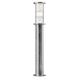 Nordlux Linton Outdoor Post Light Silver Galv Steel Garden E27 IP54 Mains