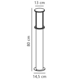 Nordlux Industrial Outdoor Garden Post Silver Galvanized steel E27 Coastal/Marine Safe, IP54 - thumbnail 4