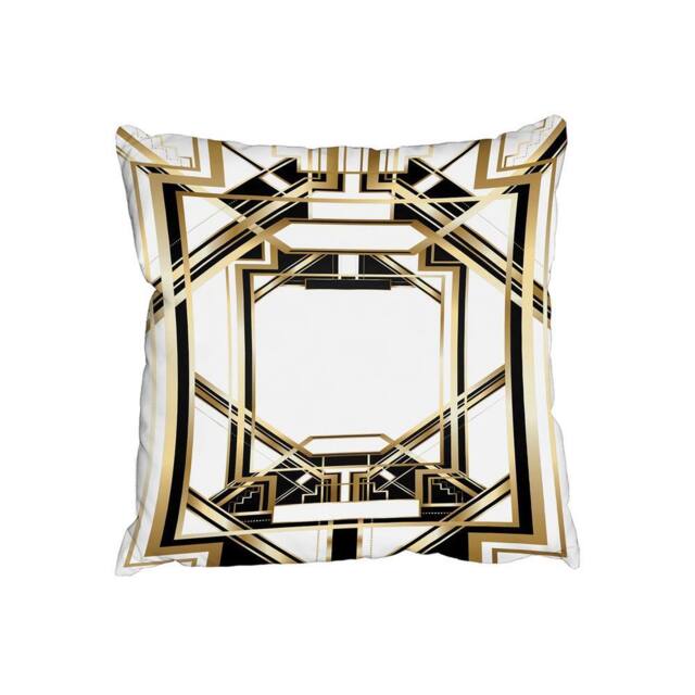 Benjamin Tate Design Cushions - Art Deco Golden Black Frame (Cushion)
