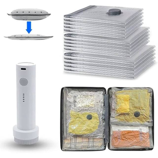 SPETLEK Travel Vacuum Compression Storage Bags 6PCS(2L+2M+2S) in Silver - Size: Large - image 1