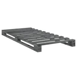 Berkfield Home Beautiful Bed Frame without Mattress Grey 90x200 cm Solid Wood Pine - thumbnail 7