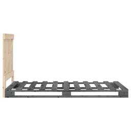 Berkfield Home Beautiful Bed Frame without Mattress Grey 90x200 cm Solid Wood Pine - thumbnail 8