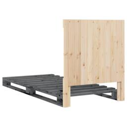 Berkfield Home Beautiful Bed Frame without Mattress Grey 90x200 cm Solid Wood Pine - thumbnail 9