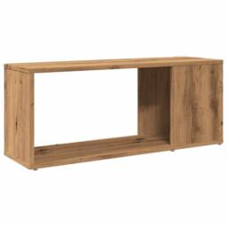 Berkfield Home TV Cabinet Artisan Oak 80x24x32cm Engineered Wood in Brown - Size: 80 x 24 x 32 cm - thumbnail 7