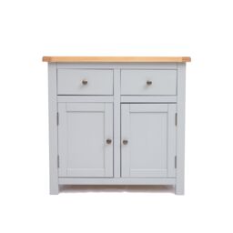 Cabinet Bits Argenta Light Grey 2 Drawer 2 Door Sideboard Brass Knob - thumbnail 1