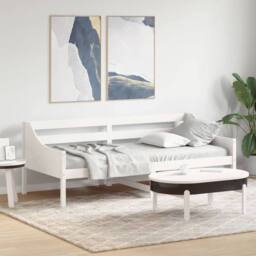 Berkfield Home Beautiful Day Bed without Mattress White 90x200 cm Solid Wood Pine - thumbnail 2