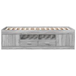 Berkfield Home Versatile Daybed with Drawers without Mattress Grey Sonoma 100x200 cm - thumbnail 4
