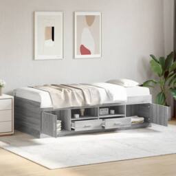 Berkfield Home Versatile Daybed with Drawers without Mattress Grey Sonoma 100x200 cm - thumbnail 2