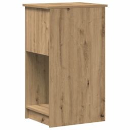 Berkfield Home Computer Tower Stand with Drawer Artisan Oak 35x45x77 cm in Brown - Size: 35 x 45 x 77 cm - thumbnail 7