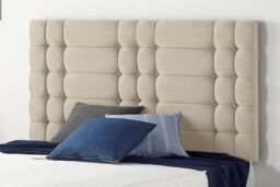 Somnior Bliss Divan Bed with Sprung Memory Foam Mattress & Headboard Tweed Fabric in Natural - Size: Small Double - thumbnail 5