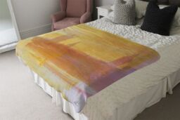 Benjamin Tate Design Big Ben Yellow Mist Blanket in Natural - Size: 120 cm x 150 cm - thumbnail 3