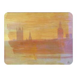Benjamin Tate Design Big Ben Yellow Mist Blanket in Natural - Size: 120 cm x 150 cm - thumbnail 1