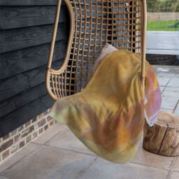 Benjamin Tate Design Big Ben Yellow Mist Blanket in Natural - Size: 120 cm x 150 cm - thumbnail 4