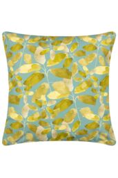 Wylder Tropics Lorena Water & UV Resistant Reversible Outdoor Cushion in Aqua - Size: 43 cm x 43 cm - thumbnail 1