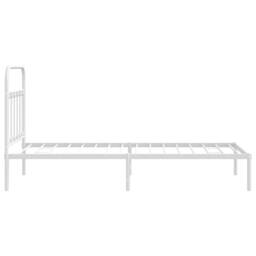 Berkfield Home Metal Bed Frame with Headboard White 100x190 cm - thumbnail 8