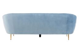Orsina Yasmeen 3 Seat Aqua Blue Velvet Sofa - thumbnail 2