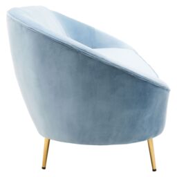 Orsina Yasmeen 3 Seat Aqua Blue Velvet Sofa - thumbnail 3