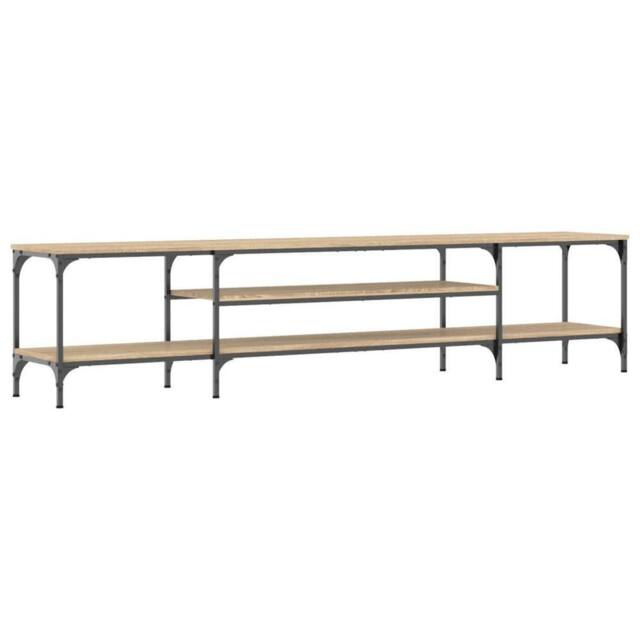Berkfield Home TV Cabinet Sonoma Oak 201x35x45 cm Engineered Wood&Iron - Size: 201 x 35 x 45 cm - image 1